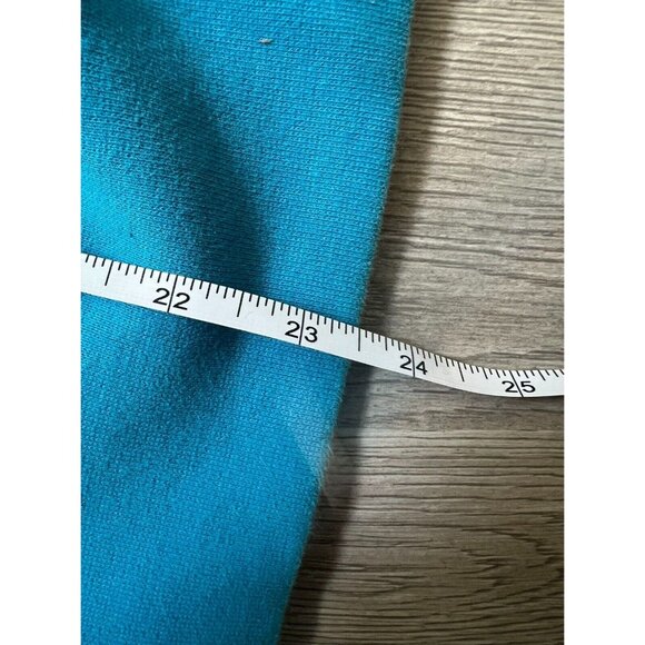 Vintage DEVIL NUT Blue Fun Graphic Hoodie Sweatshirt Woman Size M - Picture 9 of 9